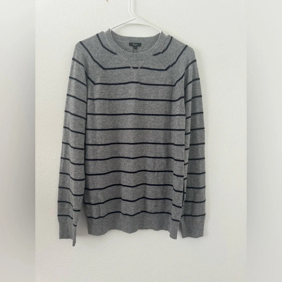 Rails Men’s Watkins Sweater Grey Navy Stripe Wool Blend Classic NWT Size Medium - Picture 1 of 9